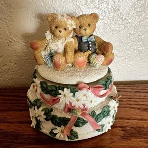 Vintage 1998 Cherished Teddies Wedding Cake
